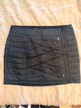 Smartwool Insulated Quilted Mini Skirt with Side Zip Large EUC